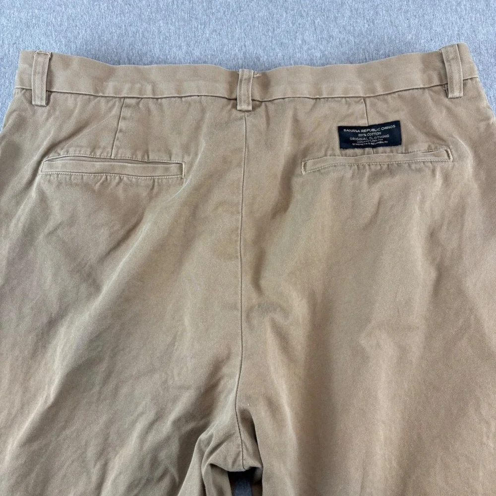 Banana Republic Chino Pants Mens‎ 35x32 Tan Y2K Gavin Straight Leg Casual Preppy